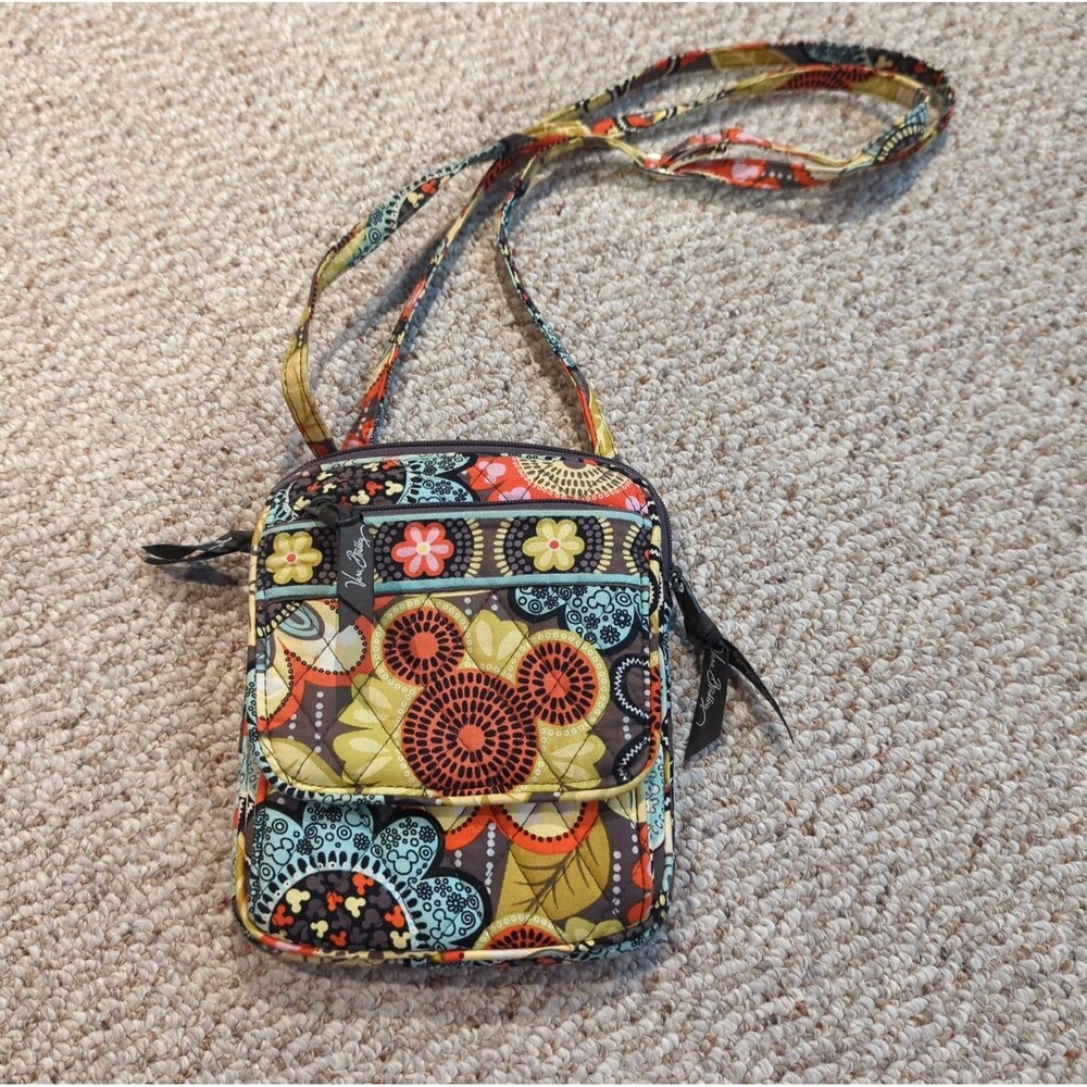 Disney Vera Bradley Bag Mickey's Perfect Petals Mini Hipster Floral Shoulder